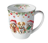 Ambiente Mug en porcelaine fine chiots de Noël 0,4 litre
