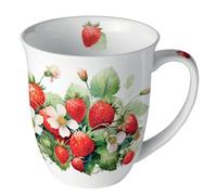 Ambiente Mug fraises en porcelaine fine 400 ml