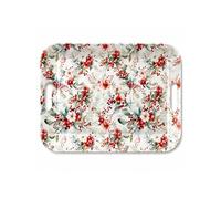 Plateau rectangulaire en mélamine baies et fleurs dhiver
