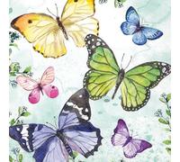 Ambiente Serviette Papillons papillonnants Papier 33x33cm Set de 20 pièces pour la décoration de printemps et la technique du découpage