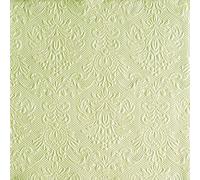 Ambiente Serviettes en Papier Dinner/Party env. 33x33cm Elegance Pearl Green - Marriage - Baptême - Embossed/Embossé