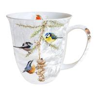Ambiente Tasse à thé/café - Mug - Tasse à café - All Together - Winter - Oiseau - Noël env. 0,4 l - Idéal comme Cadeau.