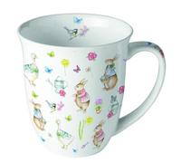 Ambiente Tasse en porcelaine d'environ 400 ml Gobelet en porcelaine pour thé ou café Printemps Été Pâques Easter Garden