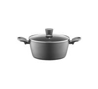 AMBITION Faitout avec revêtement céramique 20 cm Verso 2,3 l Casserole aluminium induction tous feux poignées soft touch