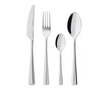 Ambition Siena Ensemble de couverts 24 pièces pour 6 personnes | acier inoxydable poli à la main, élégant ensemble dans une boîte cadeau (argent)