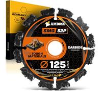 Amboss disque a tronconner Ø 125 mm x 22,2 mm SMG 52P Premium - Pour racines, troncs, bois avec résidus, chemins de toit, asphalte - Liaisons de segments galvanisées