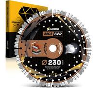 AMBOSS Disque à tronçonner diamanté Ø 230 mm x 22,23 MCL 62R - Pour couper béton, brique, granit, pierre naturelle, tuyaux en ciment, tuiles - Disque diamanté pour meuleuse d'angle