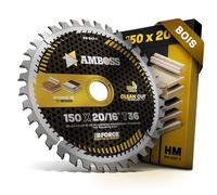 AMBOSS lame scie circulaire 150x20mm (bois) - lame de scie 150 avec 36 dents - lame scie circulaire Ø 150mm - compatible AEG Atlas Copco AHK 52. HK 45 A. HK 46. HK 46 N. HK 46 S. HK 50. HK 52.