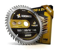 AMBOSS lame scie circulaire 150x20mm (bois) - lame de scie 150 avec 48 dents - lame scie circulaire Ø 150mm - compatible BOSCH: GB 1923. GKS 12 V. GKS 46.PKS 46. PKS 48. PKS 416. S1. S 33
