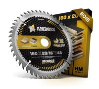 AMBOSS lame scie circulaire 160x20mm (bois) - lame de scie 160 avec 48 dents - lame scie circulaire Ø 160mm - compatible Mafell: Flexistem. KSS 300. MS 55. MT 55 cc. PSS 3100 SE. Bosch. Festool