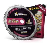 AMBOSS lame scie circulaire 250x30mm (multi) - lame de scie 250 avec 80 dents - lame scie circulaire Ø 250mm - compatible Dewalt: DWE 7492 Bernardo TK 250.PKS 250 P. Holzmann. Atika.