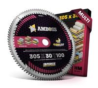 AMBOSS lame scie circulaire 305x30mm (multi) - lame de scie 305 avec 100 dents - lame scie circulaire Ø 305mm - compatible Bosch: GCM12. GTM12.GCM 18V-305 GDC Elu: PS374. EMS705 Metabo: KS304.