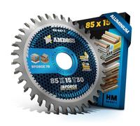 AMBOSS lame scie circulaire 85x15mm (aluminium) - lame de scie 85 avec 30 dents - lame scie circulaire Ø 85mm - compatible Bosch: GKS 12V-26. Bosch GKS 10.8. Makita HS 300 301. Worx Versacut 420.