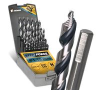 Jeu de 25 forets hélicoïdaux Step Force HSS-G DIN 338 (Ø 1-13 mm)