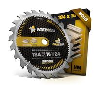 AMBOSS WERKZEUGE Lame de scie circulaire HM 184 x 16 Z24 denture alternée pour bois Lame de scie 184 mm compatible avec DeWALT D23620. D23620K. DCS365N. DW62 et DW62K Ryobi HW 600. W 640 C etc.