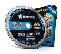 AMBOSS WERKZEUGE® Lame de scie circulaire HM, 250 x 30 mm, Z80, denture trapézoïdale plate, pour aluminium, pour Dewalt DWE 7492, Holzmann TS250, Atika T 250, 302607, Einhell, Bernardo, Record Power,