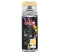 Ambro-Sol V4001015 Vernis peinture Acrylique Multi-Usage, Peinture Brillante pour Intérieur et Extérieur, Adapté a Tous Type de Matériau, Aérosol En Fer-Blanc Recyclable de 400 ml, Ivoire Clair