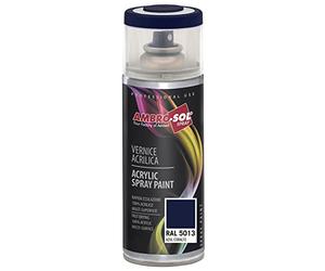 Ambro-Sol V4005013 Vernis peinture Acrylique Multi-Usage, Peinture Brillante pour Intérieur et Extérieur, Adapté a Tous Type de Matériau, Aérosol En Fer-Blanc Recyclable de 400 ml, Bleu Cobalt