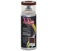 Ambro-Sol V4008016 Vernis peinture Acrylique Multi-Usage, Peinture Brillante pour Intérieur et Extérieur, Adapté a Tous Type de Matériau, Aérosol En Fer-Blanc Recyclable de 400 ml, Marron Acajou