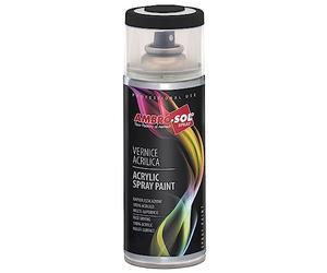 Ambro-Sol V400SAT2 Vernis peinture Acrylique Multi-Usage, Peinture Brillante pour Intérieur et Extérieur, Adapté a Tous Type de Matériau, Aérosol En Fer-Blanc Recyclable de 400 ml, Noir Satiné