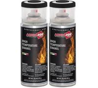 Ambro-Sol V400TEMP1 Vernis/Peinture Haute Température, Permet de Renouveler les Surfaces Normalement Soumises à Hautes Températures, Aérosol en Fer-Blanc Recyclable 400 ml, Noir Mat (Lot de 2)