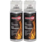 Ambro-Sol V400TEMP5 Vernis/Peinture Haute Température, Permet de Renouveler les Surfaces Normalement Soumises à Hautes Températures, Aérosol en Fer-Blanc Recyclable 400 ml, Transparent (Lot de 2)
