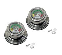 Amc Lot de 2 poignées de couvercle de casserole avec thermomètre, pour casseroles, casseroles et poêles en fer universelles