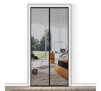 AMCER Rideau Moustiquaire à Aimantée 110x180cm, Moustiquaire Magnétique, Garde l'air Frais à l’intérieur aimants Ultra Seal, pour Porte de Balcon,Cave,Terrasse - Noir