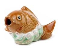 Ameble Cracheur d'étang à Poissons Koi en céramique réaliste, Bec de Fontaine d'eau pour Petits étangs, Jardins et piscines, Ornement décoratif 'Eau extérieure, Style 1