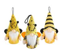 Ameble Gnomes de Printemps Lumineux - Lot de 3 Gnomes en Peluche Douce, décorations à Suspendre pour Pâques et l'été.