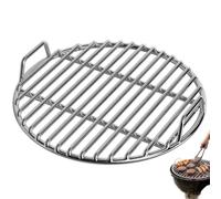 Ameble Grille de Barbecue Ronde de 28 cm (11 Pouces) en Acier Inoxydable avec poignée, idéale pour Les fumoirs à Charbon, Les Feux Camp et Les barbecues Pique-Nique.