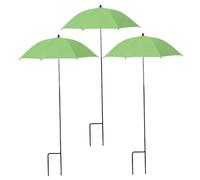 Ameble Lot de 3 parasols Verts pour Plantes d'extérieur, avec Piquet, Protection Solaire et Anti-Pluie UPF 50+, pour Plantes en Pot et massifs de Fleurs - Vert