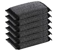Ameble Lot de 6 éponges en Acier Inoxydable, grattoirs métalliques absorbants et Anti-Rayures, éponges à Vaisselle Multi-usages pour Le Lavage des casseroles et de la Vaisselle sur Surfaces dures.
