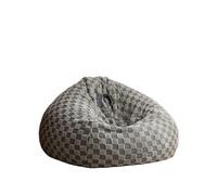 AMEEDA Housse Pouf Poire Housse de Pouf Moelleuse sans Rembourrage, Jacquard Bicolore Doux for Salon(Grey,D70cm-2.3ft-Cover)