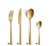Amefa Besteckset Schäkel, Edelstahl, rostfrei, Gold, 15,3 x 6,2 x 25 cm