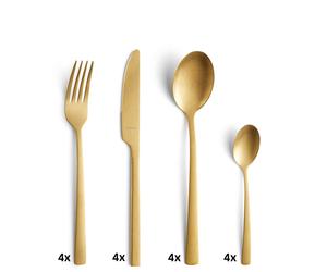 Amefa Besteckset Schäkel, Edelstahl, rostfrei, Gold, 15,3 x 6,2 x 25 cm