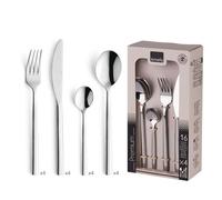 AMEFA Carlton Ménagère 14 couverts inox 18/0 Pour 4 personnes, Inox | Composition 4 personnes, Acier forgé 18/0, Finition brillante, Compatible lave-vaisselle, Usage quotidien