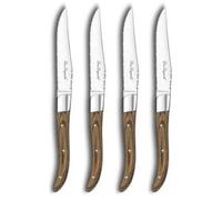 Amefa - Coffret de 4 Couteaux à Steak Lou Laguiole colori Noyer en Boîte en Bois - AMEFA
