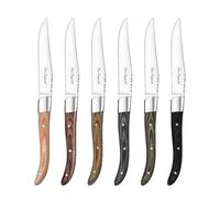 Amefa Coffret 6 couteaux à steak LOUIS – Inox – manches bois de pakka mixés