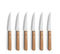 Amefa Couteau à steak Pizza lot de 6 Chêne