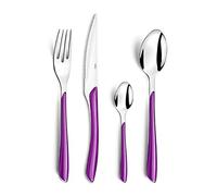 AMEFA Eclat Ménagère 24 couverts acier inox 18/0 Pour 6 personnes, Violet | Ménagère 24 couverts pour 6 personnes, Acier inoxydable 18/0, Manche ABS Violet lumineux, Compatible lave-vaisselle