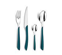 AMEFA – Ménagère 24 pièces Eclat – Acier inoxydable 18/0, finition brillante – Bleu Denim