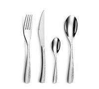 AMEFA Empreinte Ménagère 24 couverts acier inox 18/0 Pour 6 personnes, Inox | Coffret 24 couverts Empreinte pour 6 personnes, Acier inox 18/0, Finition satinée, Compatible lave-vaisselle