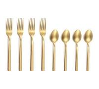 Escade Satiné - Lot de 4 cuillères moka et 4 fourchettes à gâteau