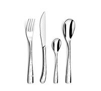 AMEFA Flocon Ménagère 24 couverts acier inoxydable Pour 6 personnes, Inox