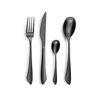 AMEFA Instinct Couverts de table Pour 4 personnes, 16 pièces Noir | Coffret 16 couverts pour 4 personnes, Acier inox 18/0, Finition PVD Noir, Lavage à la main recommandé