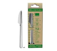 Amefa Boîte de 40 couteaux Leaves – Acier inoxydable 18/0 16 cm Recyclables Finition standard