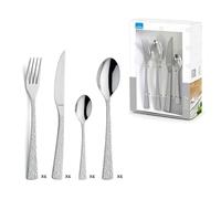 Amefa Livia Ronda - Ménagère 24 pièces | Ménagère 24 couverts pour 6 personnes, Inox 18/10, Finition brillante, Épaisseur 3 mm