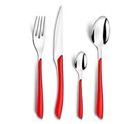 AMEFA - Ménagère 16 couverts de table pour 4 personnes - Eclat - Acier inoxydable 18/0, Finition Brillante - Rouge