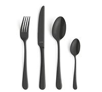 AMEFA - Ménagère 24 couverts de table pour 6 personnes - Austin - Acier inoxydable 18/0, Finition Revêtement PVD mat - Epaisseur 2.5 mm - Noir